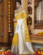 Mustard Yellow Organza Saree | Leemboodi