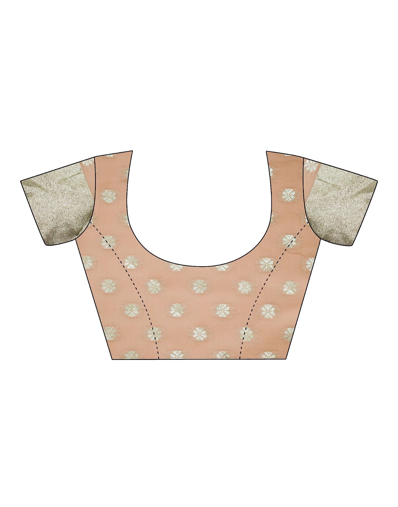 Peach Organza Saree | Leemboodi