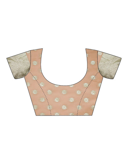 Peach Organza Saree | Leemboodi