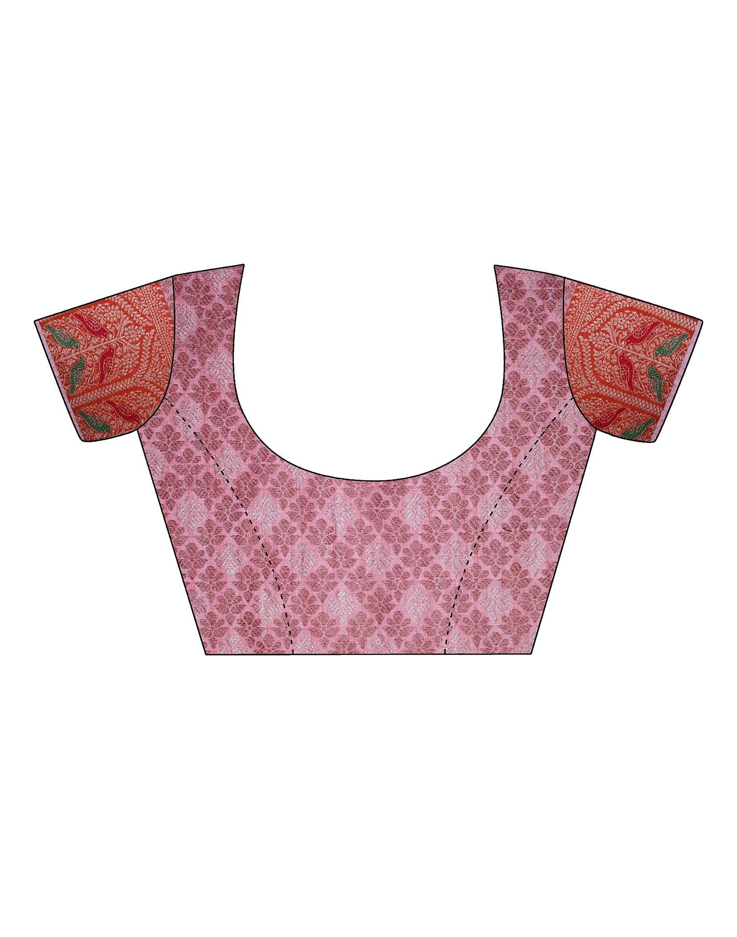 Pink Banarasi Silk Saree | Leemboodi