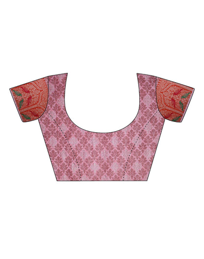 Pink Banarasi Silk Saree | Leemboodi