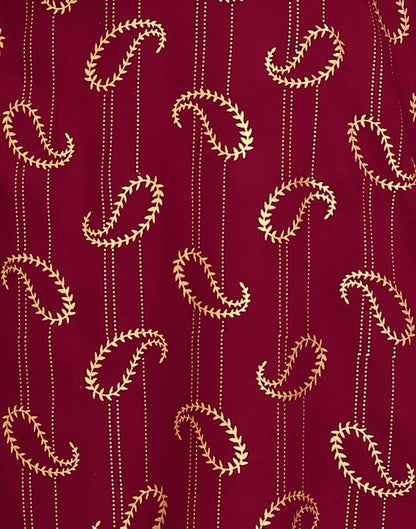 Epitome Maroon Coloured Foil Printed Rayon Kurti | Sudathi