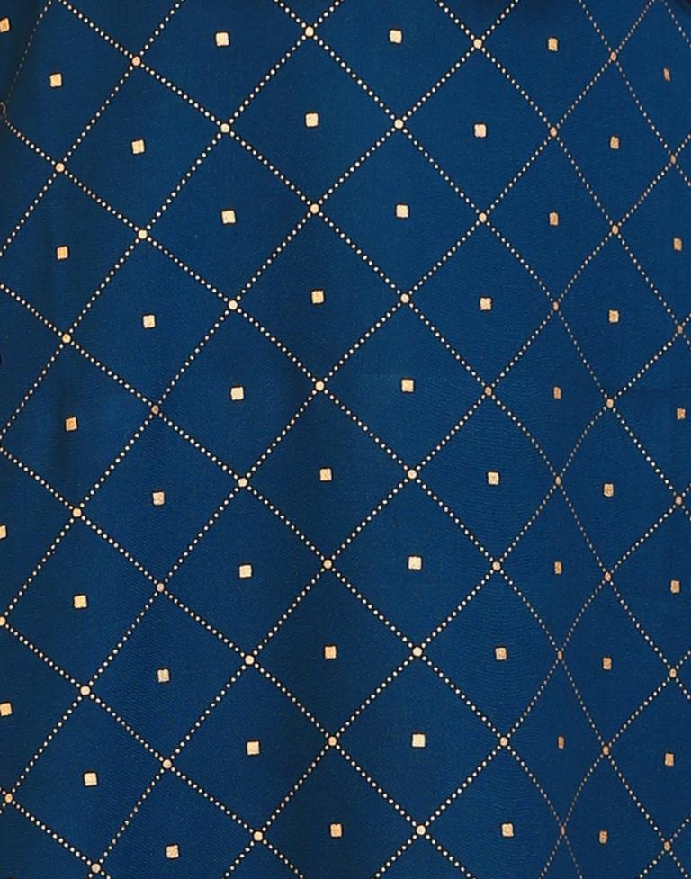 Favourable Navy Blue Coloured Foil Printed Rayon Kurti | Sudathi