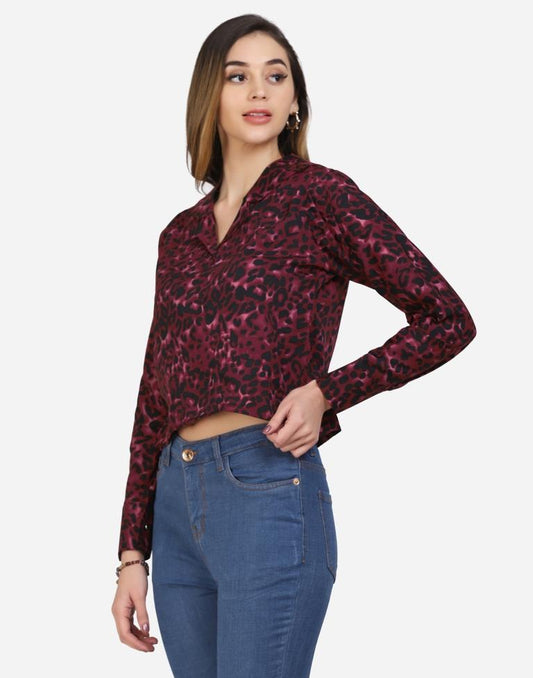 Maroon Printed Top | Sudathi