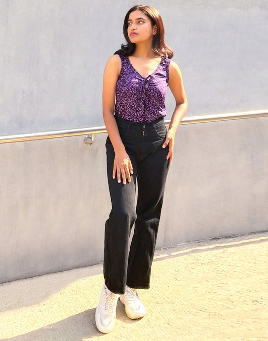 Purple Printed Top | Sudathi