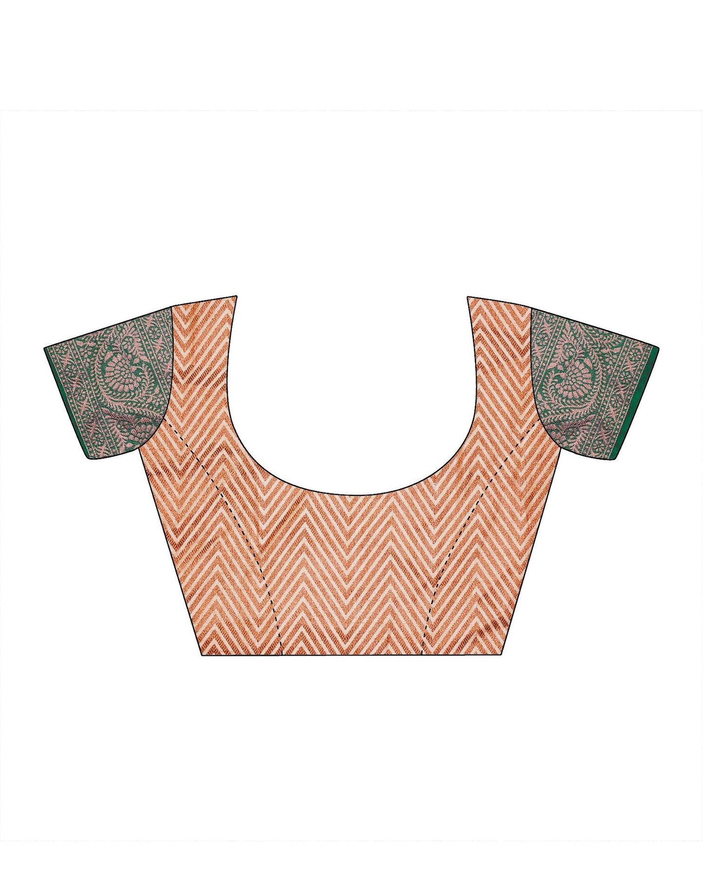 Light Orange Banarasi Silk Saree | Leemboodi