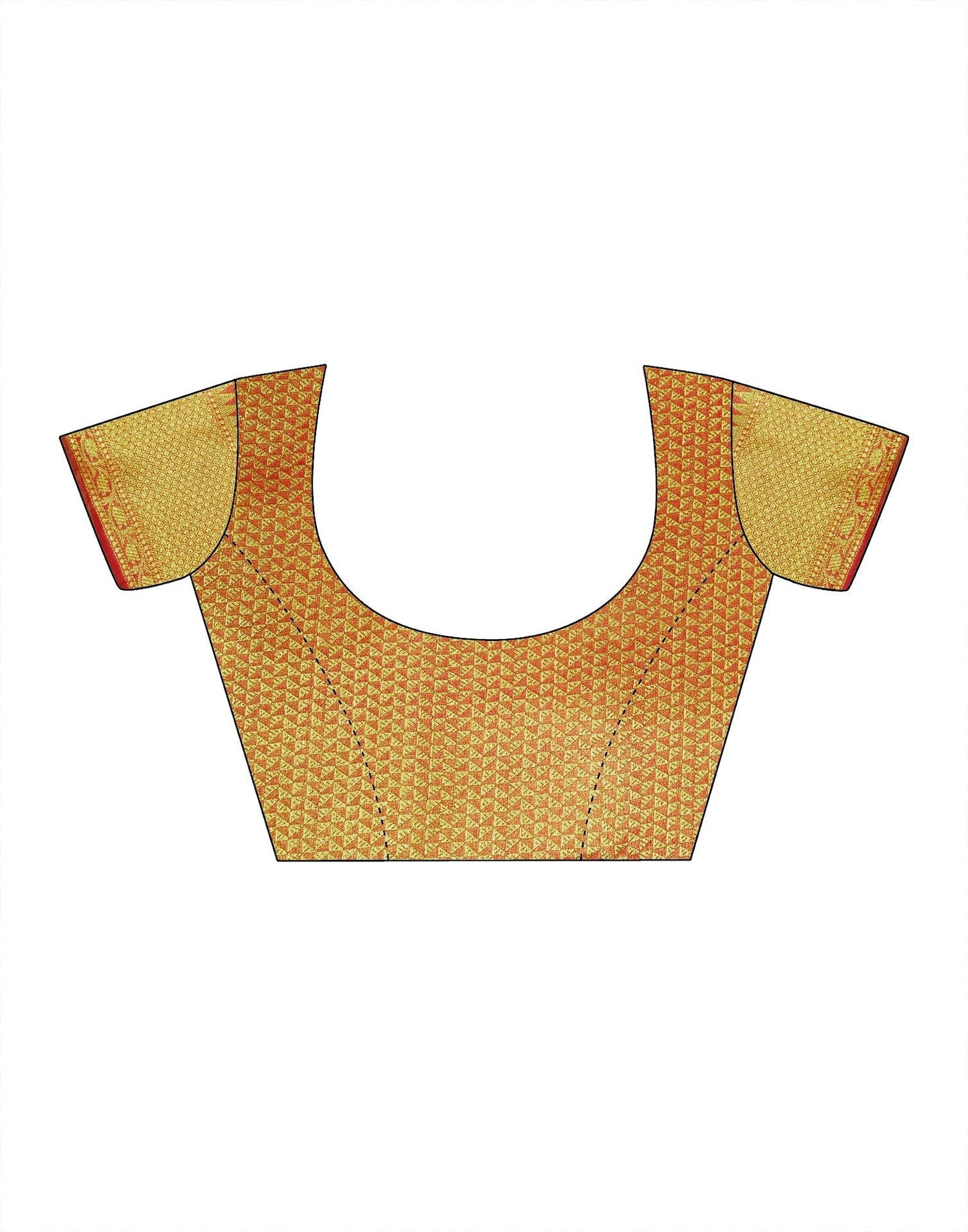 Orange Banarasi Silk Saree | Leemboodi