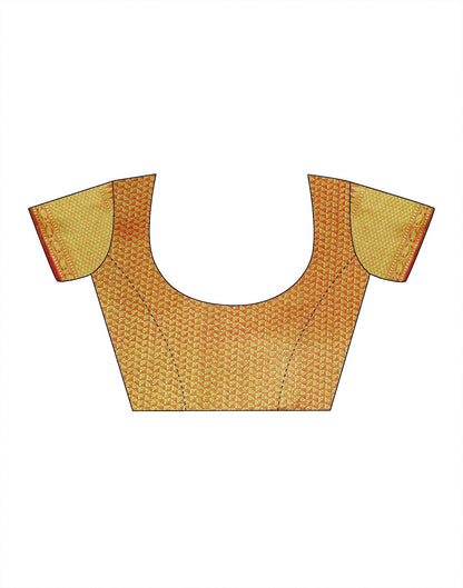 Orange Banarasi Silk Saree | Leemboodi