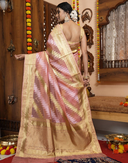 Light Pink Banarasi Silk Saree | Leemboodi