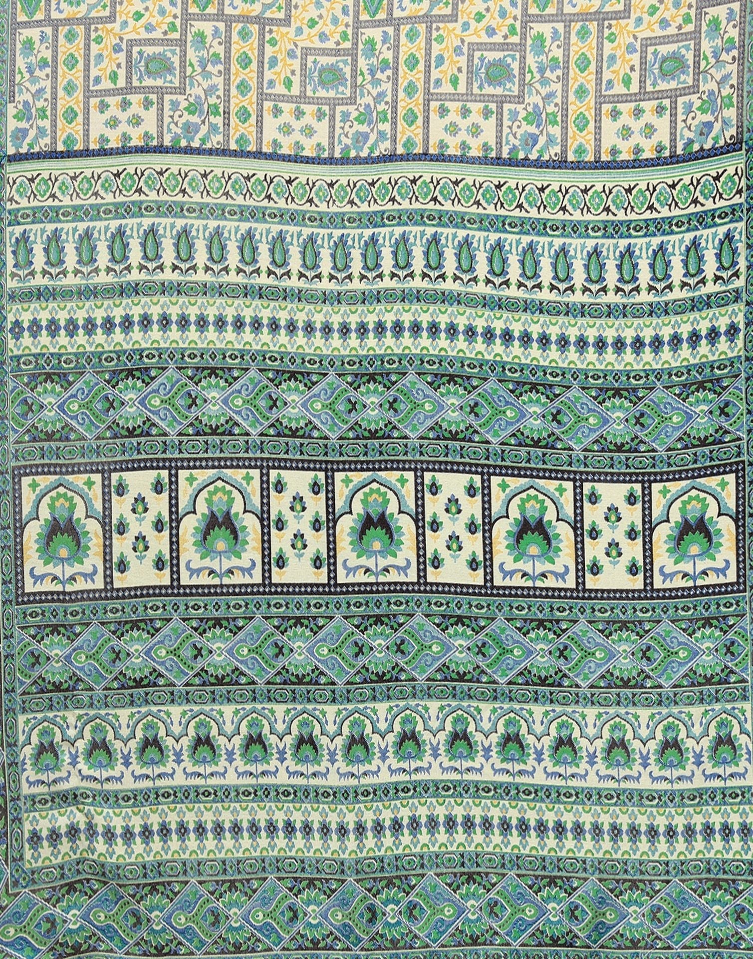 Cream Printed Saree | Sudathi