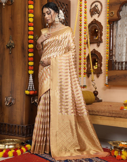 Light Pink Banarasi Silk Saree | Leemboodi