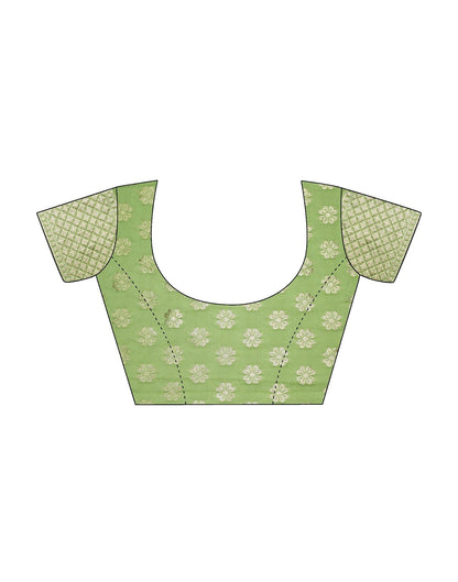 Light Green Banarasi Silk Saree | Leemboodi