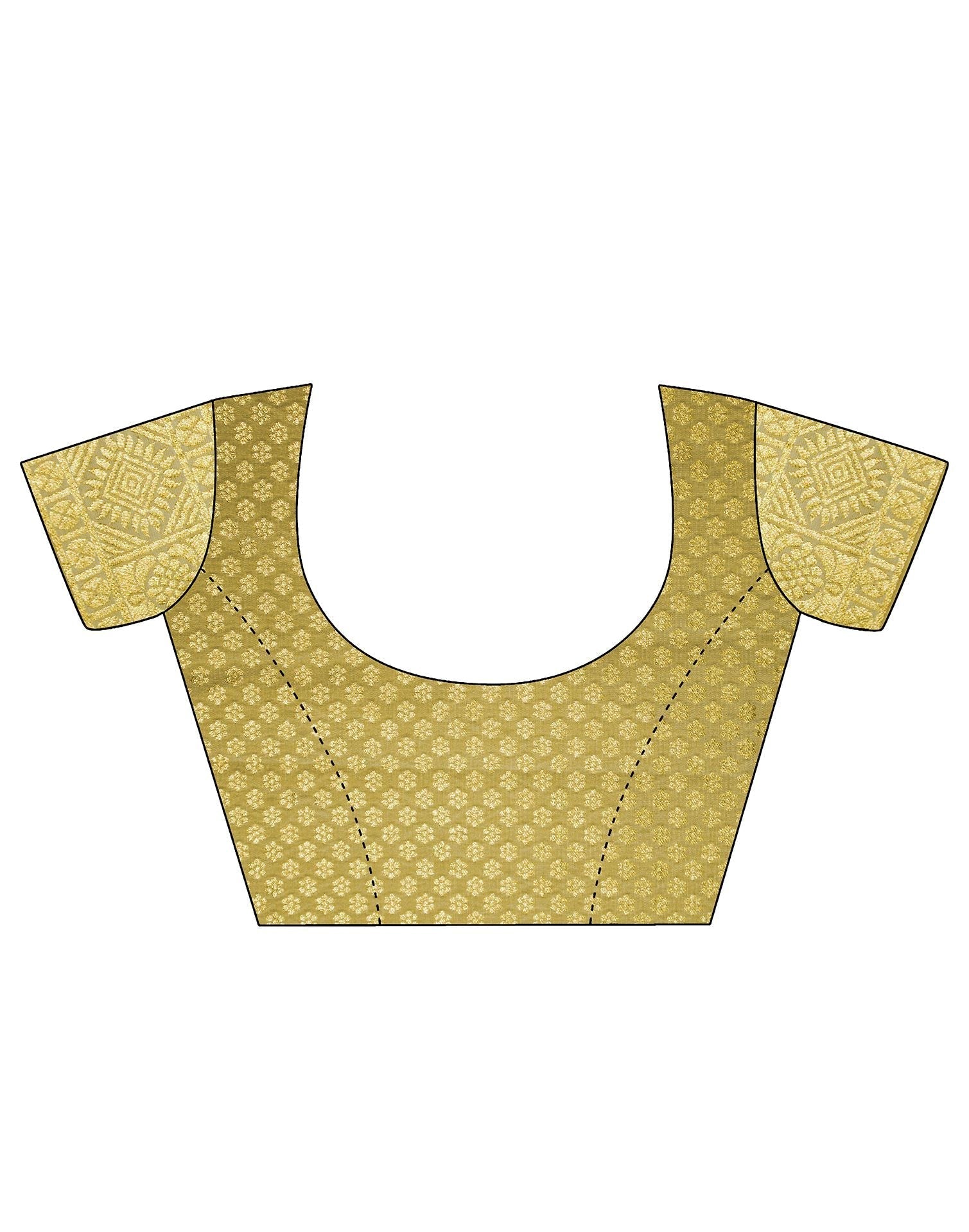 Yellow Banarasi Silk Saree | Leemboodi
