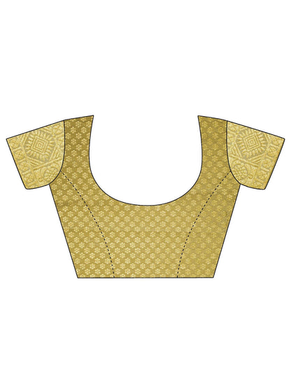 Yellow Banarasi Silk Saree | Leemboodi