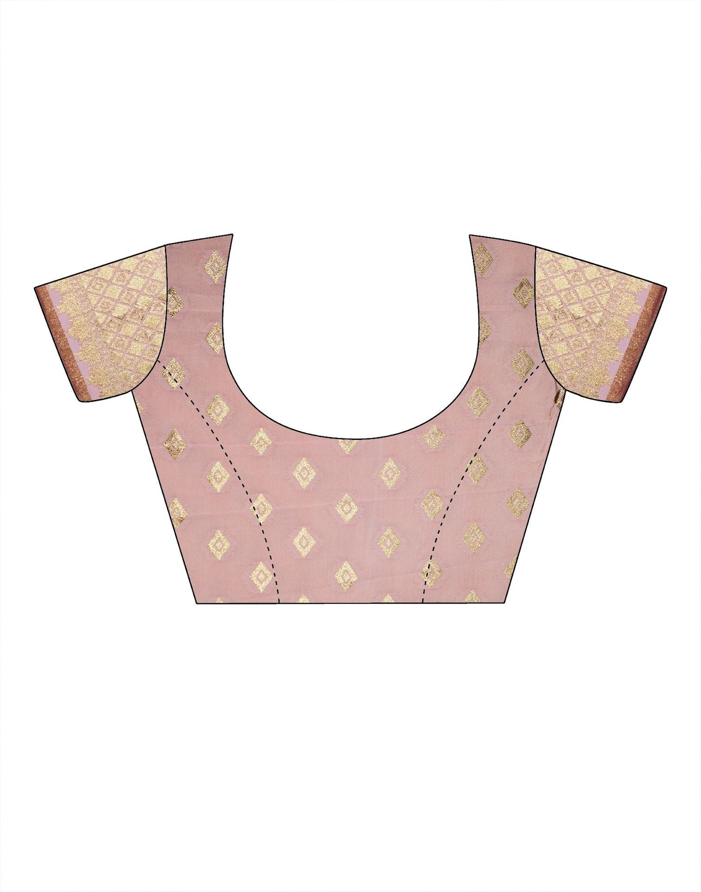 Light Pink Banarasi Silk Saree | Leemboodi