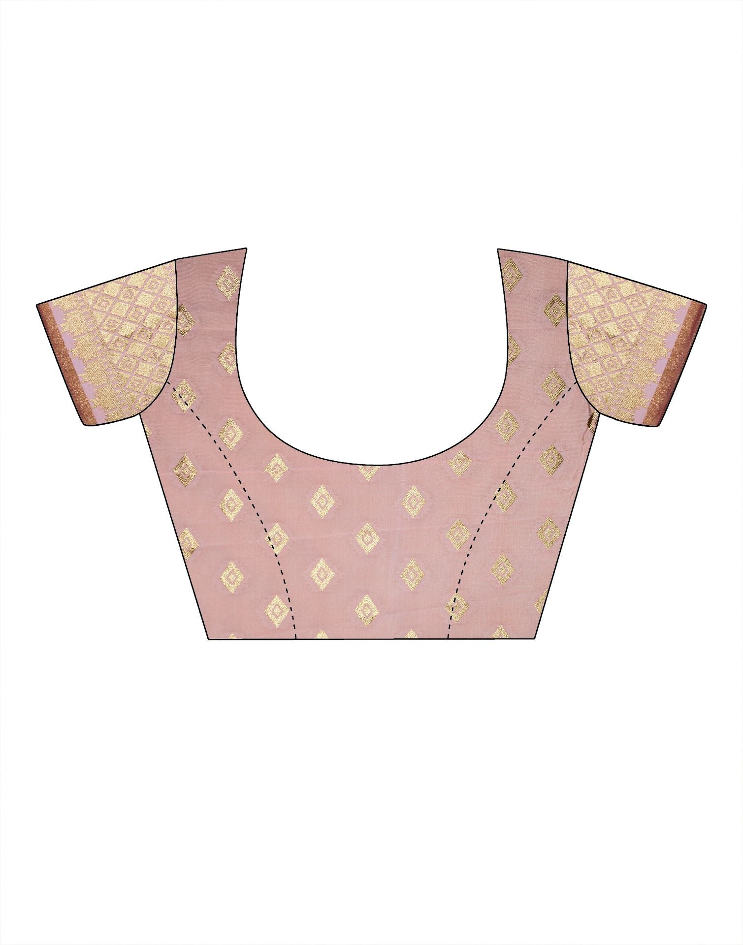 Light Pink Banarasi Silk Saree | Leemboodi