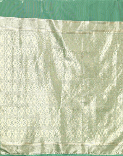Green Cotton Weaving Saree