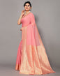 Light Pink Cotton Weaving Saree