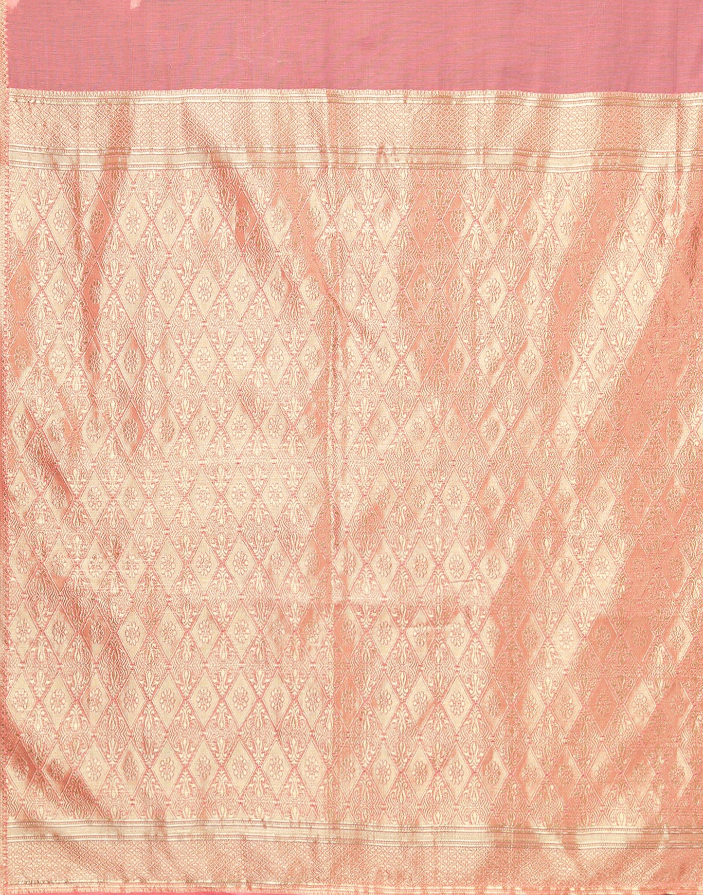 Light Pink Cotton Weaving Saree