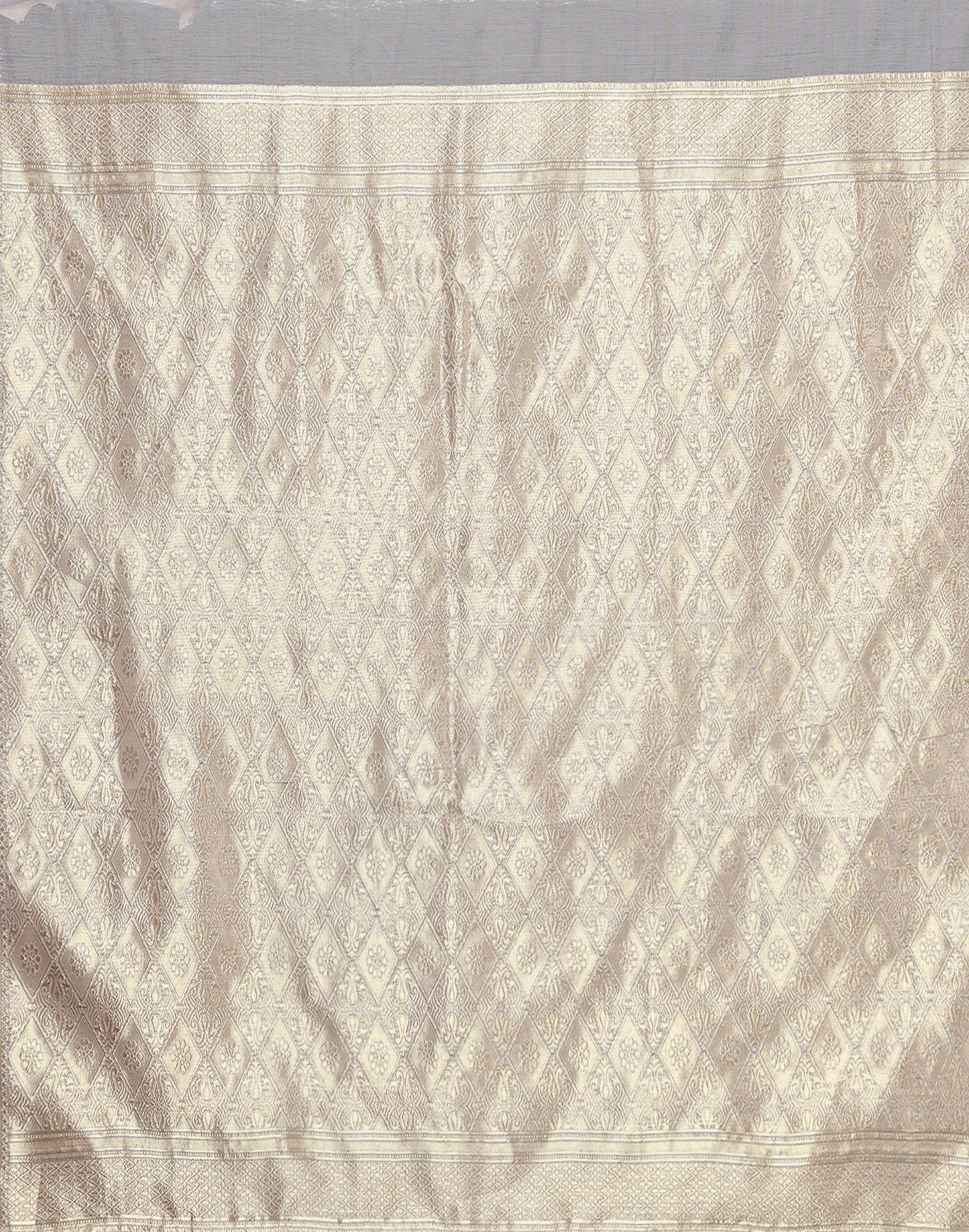 Light Grey Cotton Weaving Saree