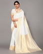White Cotton Weaving Saree
