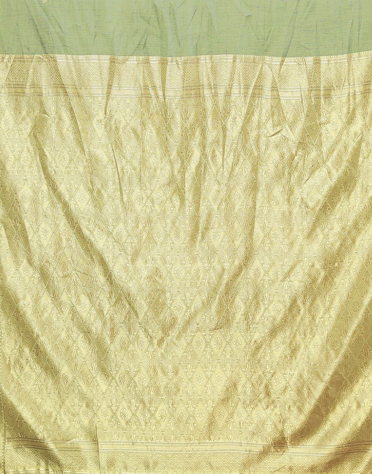 Pista Green Cotton Weaving Saree