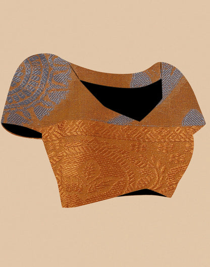 Mustard Yellow Silk Weaving Saree