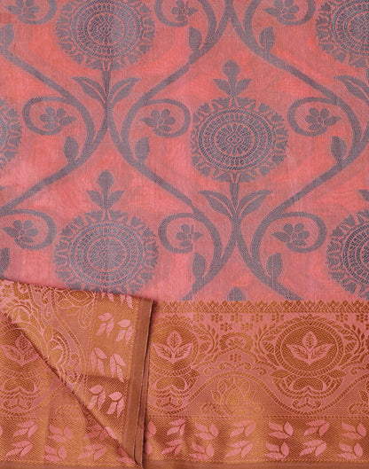 Light Pink Silk Weaving Saree