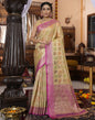 Beige Banarasi Silk Saree | Leemboodi