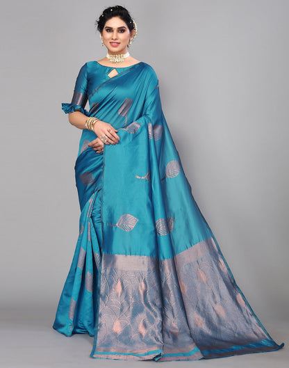 Blue Silk Weaving Saree