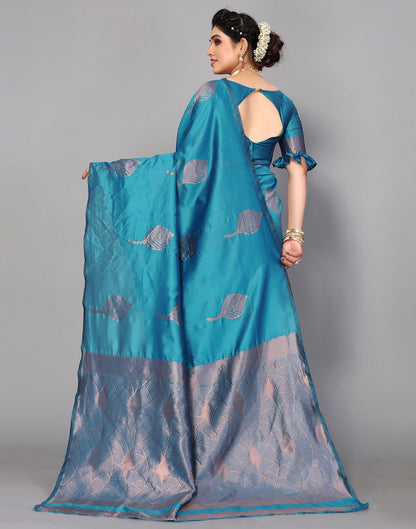 Blue Silk Weaving Saree