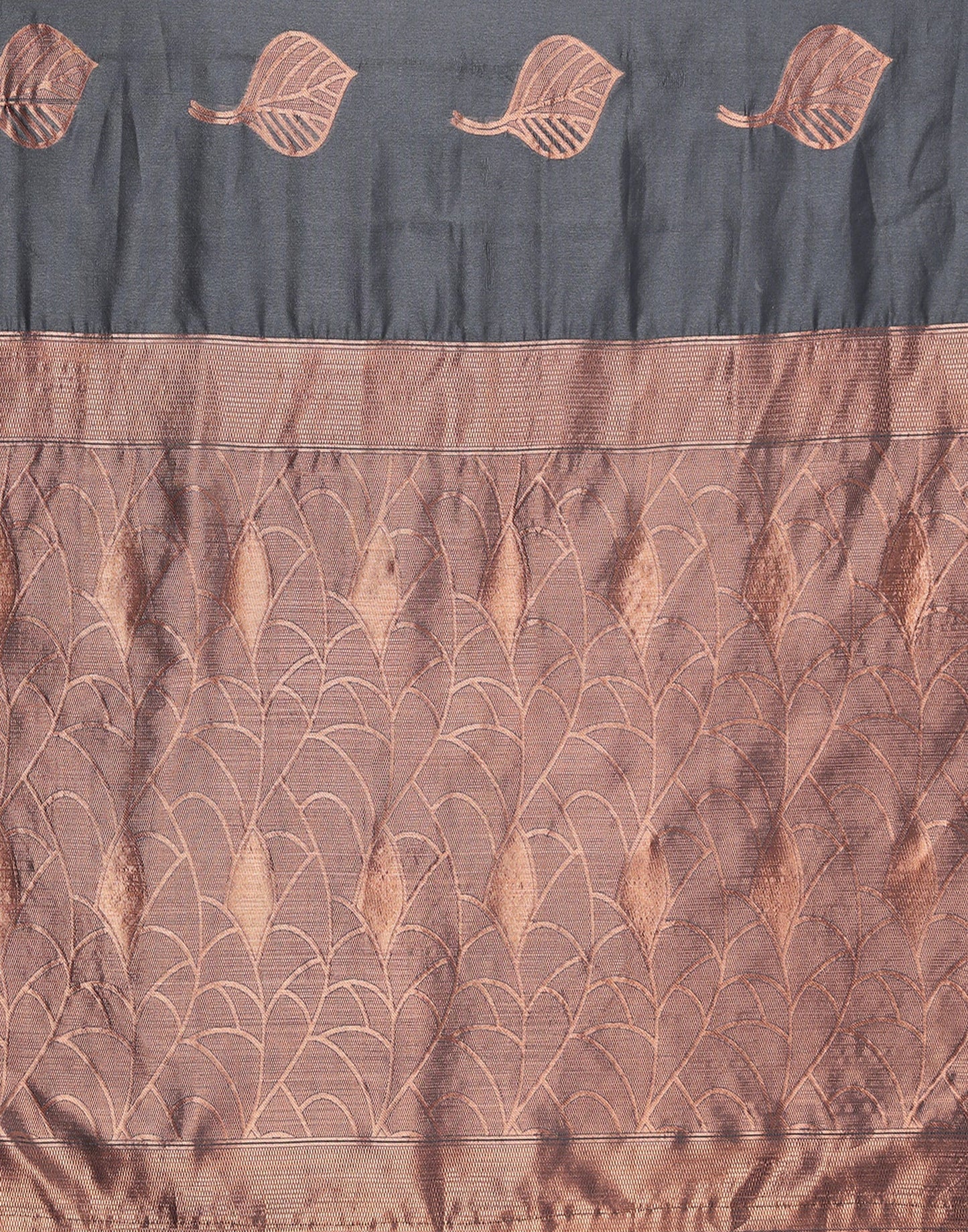 Grey Banarasi Silk Saree | Leemboodi