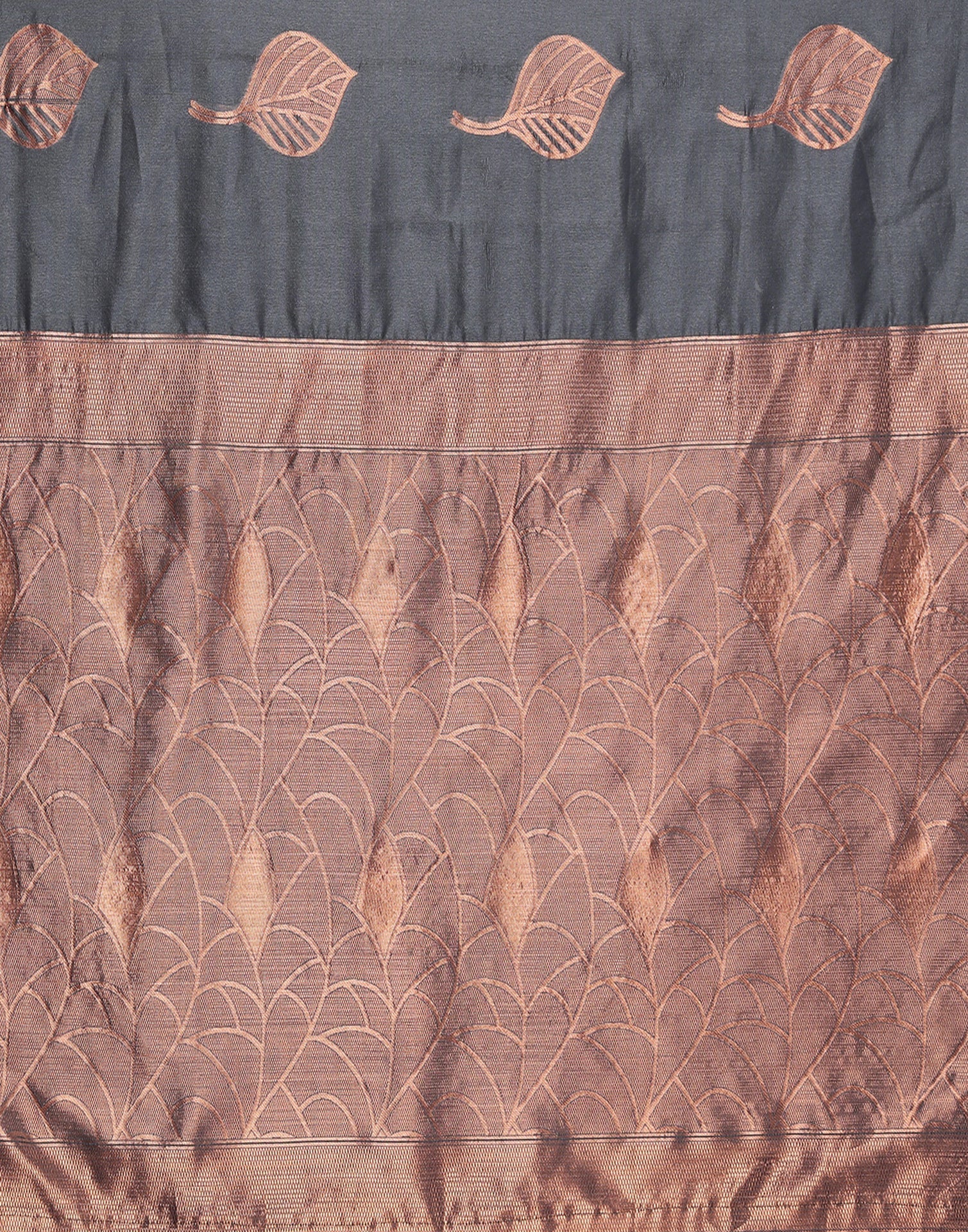 Grey Banarasi Silk Saree | Leemboodi