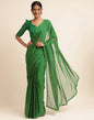 Green Chiffon Leheriya Printed Saree