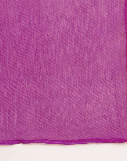 Purple Chiffon Leheriya Printed Saree