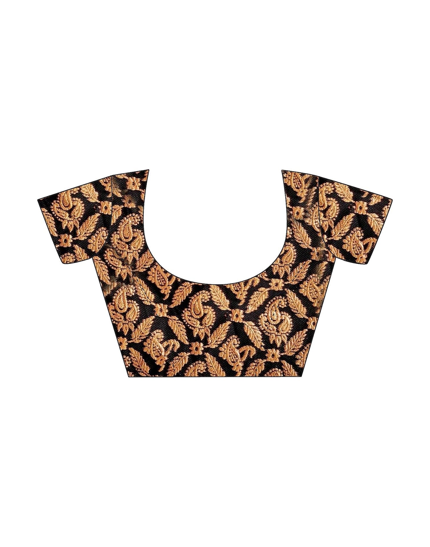 Black Plain Pre-draped Saree | Sudathi