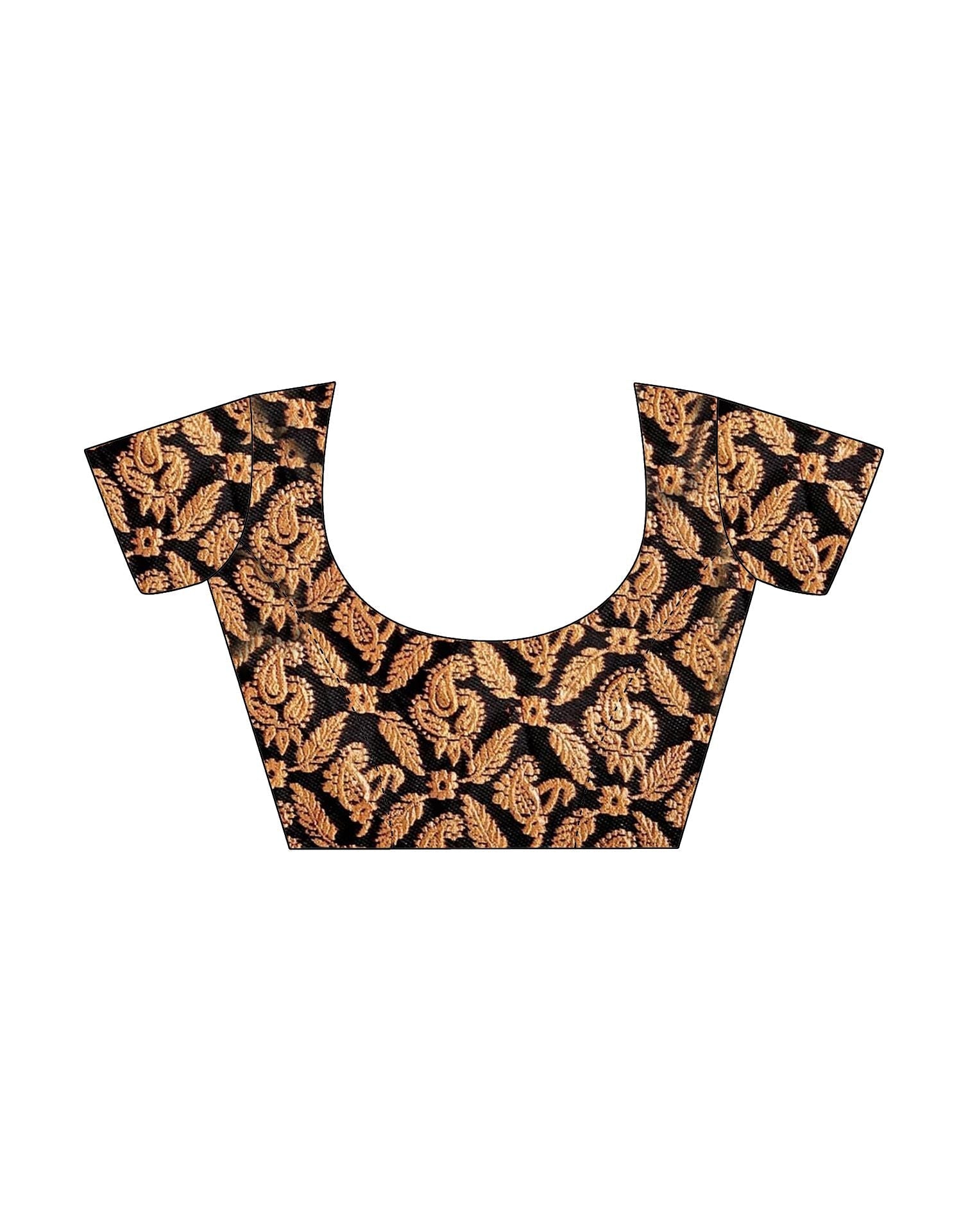 Black Plain Pre-draped Saree | Sudathi