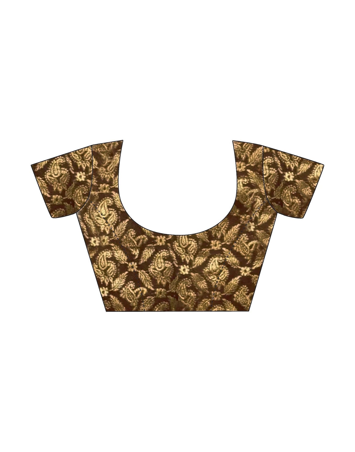 Brown Plain Pre-draped Saree | Sudathi