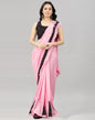 Light Pink Plain Pre-draped Saree | Leemboodi