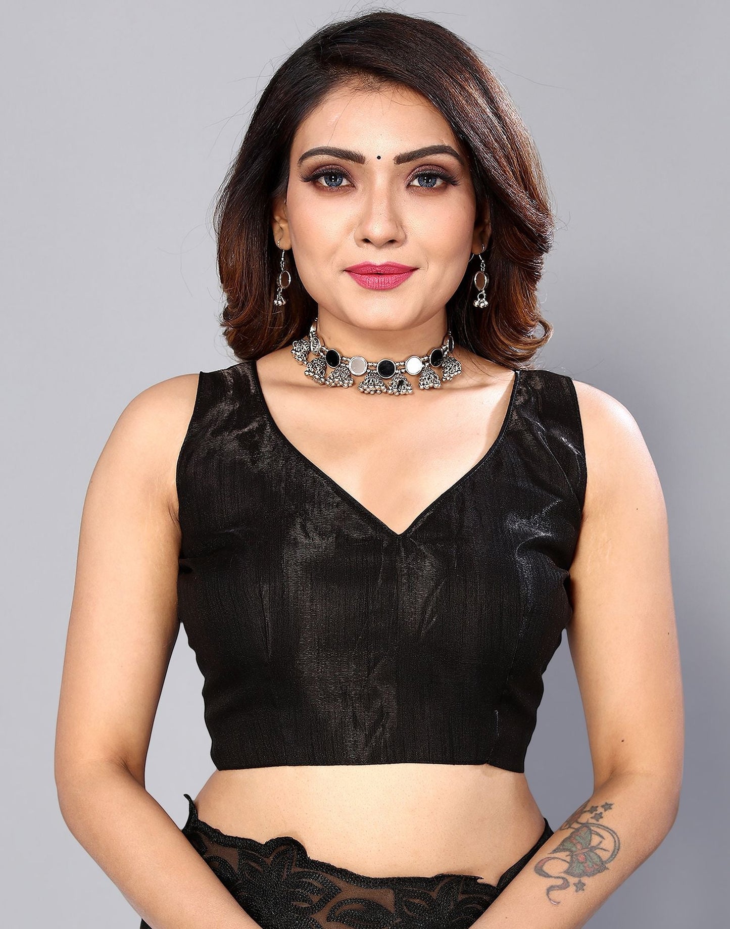 Black Organza Saree | Leemboodi