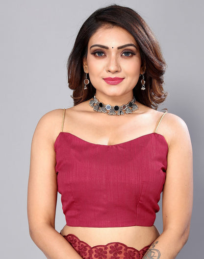 Maroon Organza Saree | Leemboodi