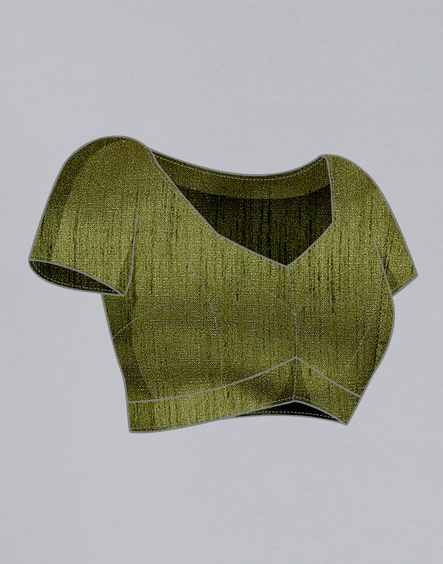 Olive Green Organza Embroidery Saree