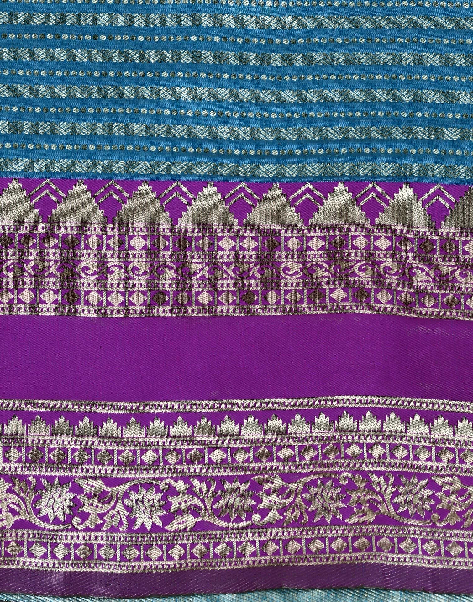 Still Blue Silk Saree | Sudathi