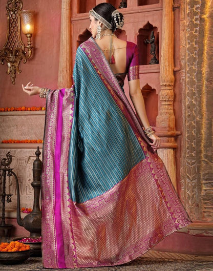 Still Blue Silk Saree | Sudathi