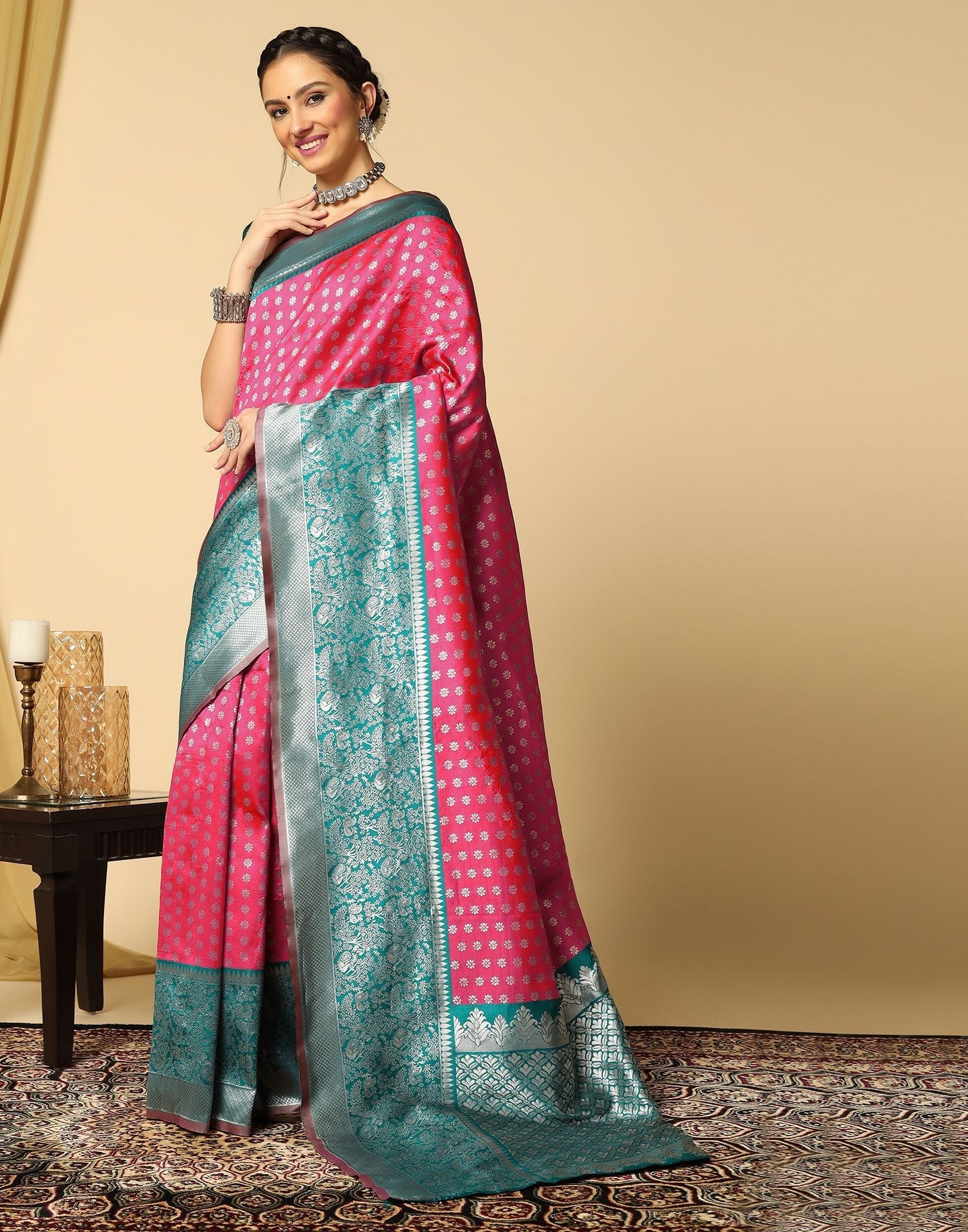 Pink Silk Saree | Sudathi