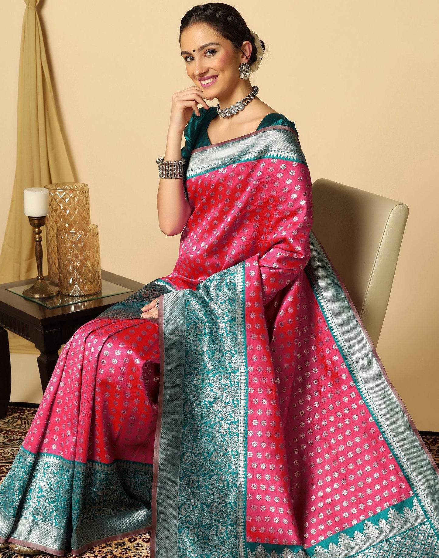 Pink Silk Saree | Sudathi