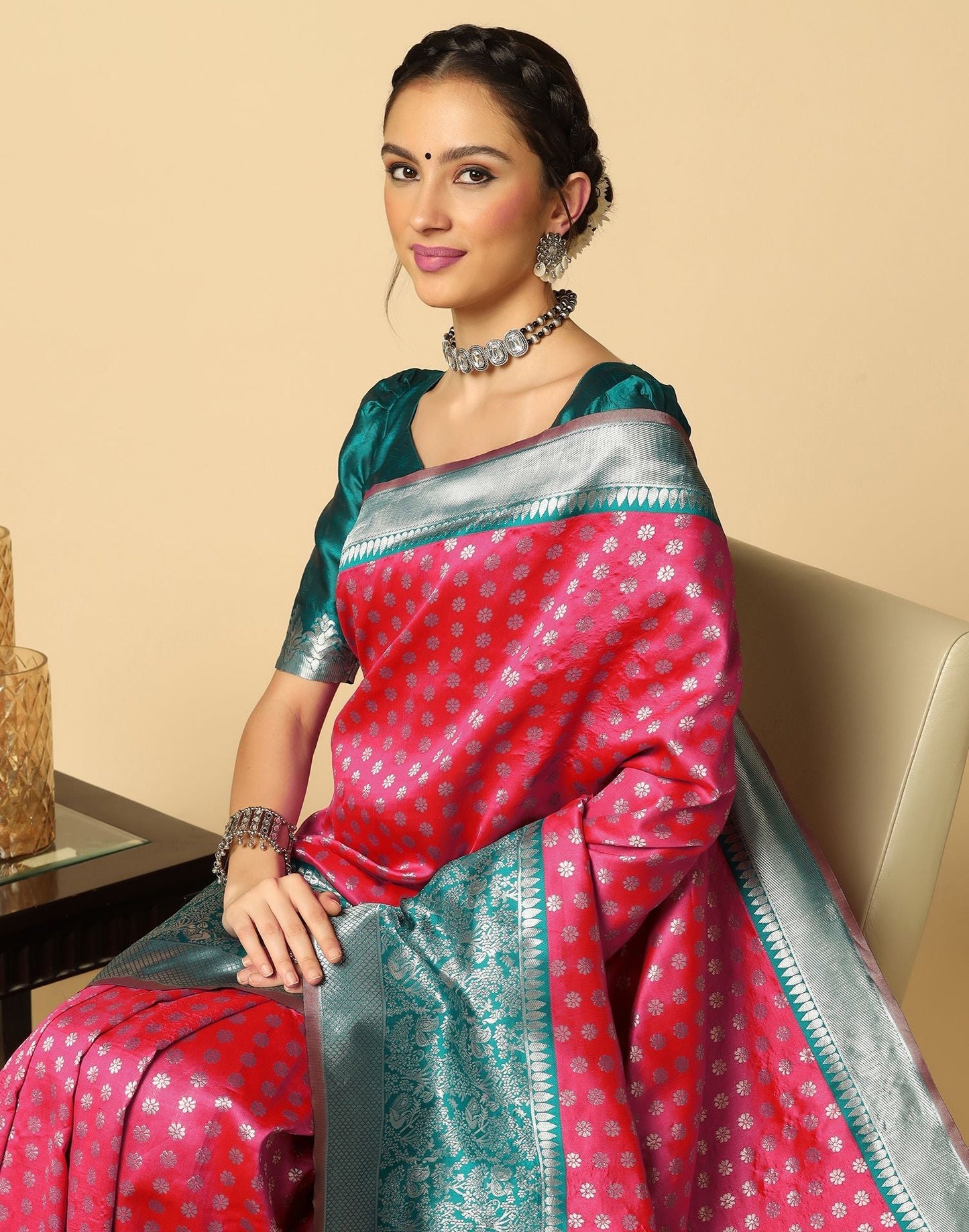 Pink Silk Saree | Sudathi