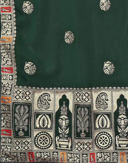 Green Embroidery Saree | Leemboodi