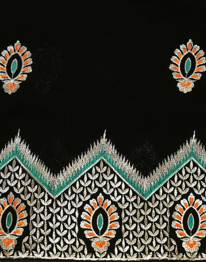 Black Embroidery Saree | Leemboodi