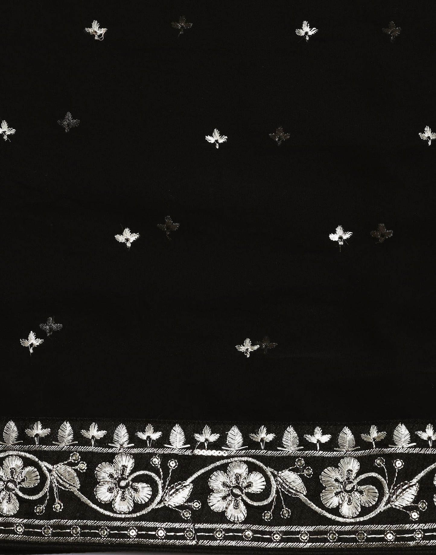 Black Embroidery Saree | Leemboodi